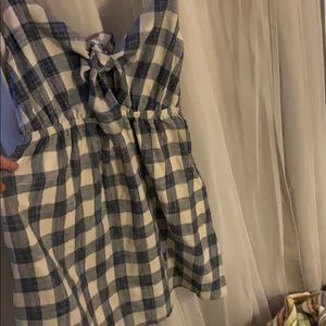 Gray and White Checkerboard Dress